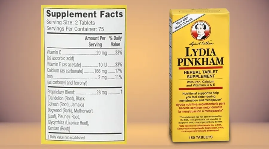 Lydia Pinkham ingredients