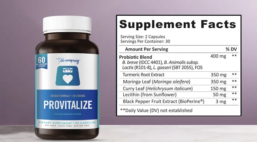 Provitalize Supplement Facts