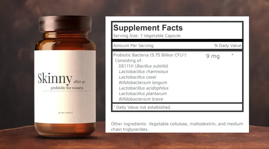 Skinny Menopause Probiotic ingredients
